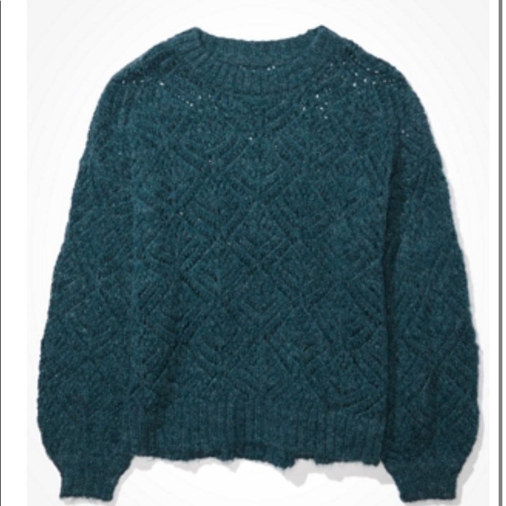 American Eagle Pointelle crewneck Sweater XS Great condition
